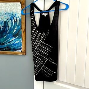 Dark gray top with embellishments